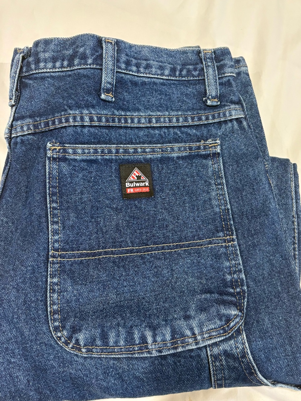 Bulwark FR Men's 36x34 Heavyweight Denim Carpenter Jeans PEJ8SW1 NWT CAT 2